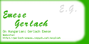 emese gerlach business card